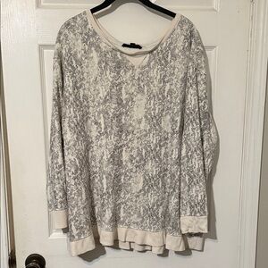 Jane and Delancey Gray and Cream Sweatshirt